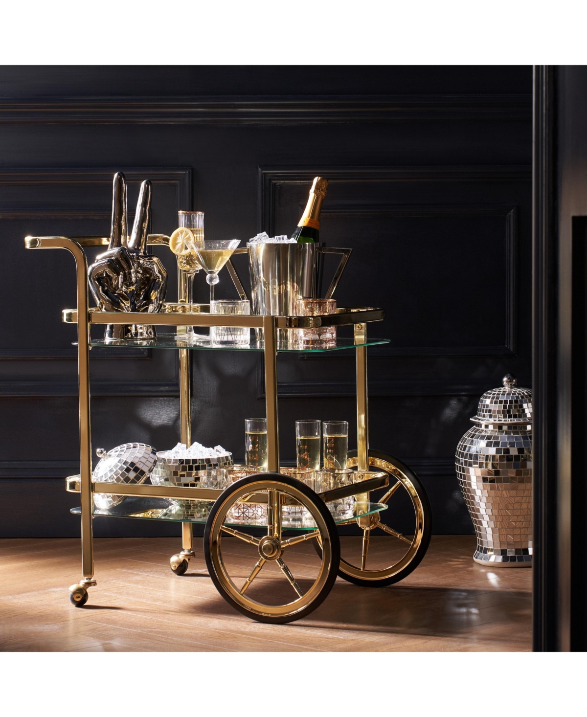 Z Gallerie Trolley Bar Cart