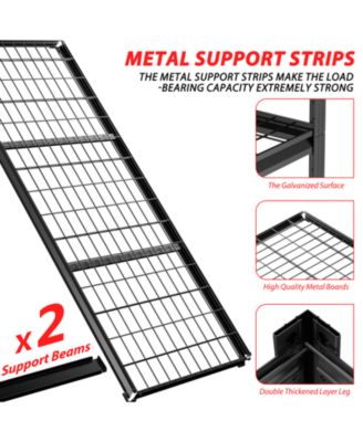 60 in W x 72 in H x 24 in D Adjustable Heavy Duty Concealed Column Metal Shelving Unit