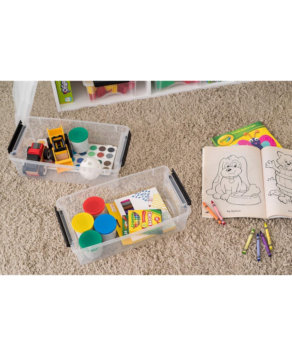 Iris Usa 6 Qt Stackable Plastic Storage Bins with Lids, 8 Pack - Bpa-Free, Made in Usa