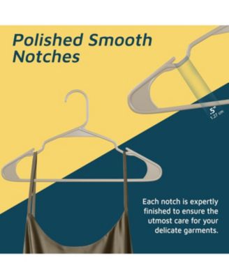heavy-duty ivory hangers with non-slip grooves, space-saving, hold 5 lbs for clothes & dresses, 120-pack.