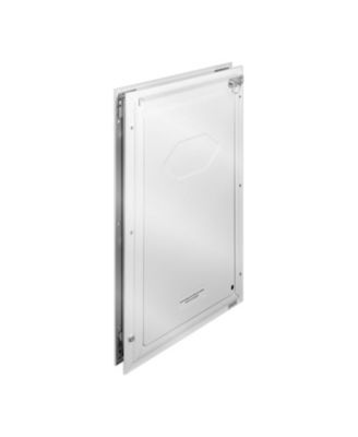 Aluminum Frame Door-Mount Pet Door with Lock, Large, White
