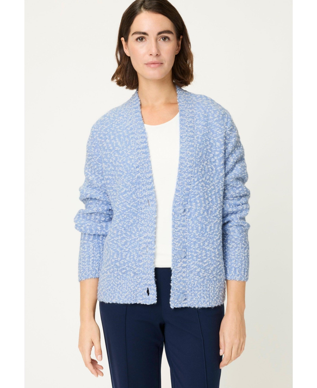 Olsen Women's Two-Tone Boucle Cardigan