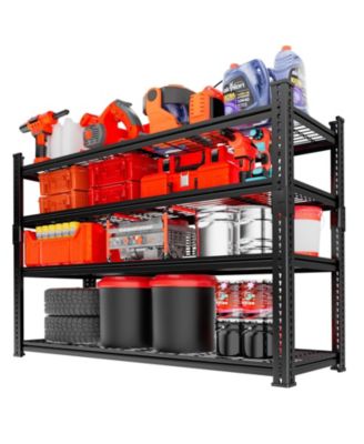 4-Tier 48 in W x 60 in H x 18 in D Adjustable Heavy Duty Metal Shelving Unit