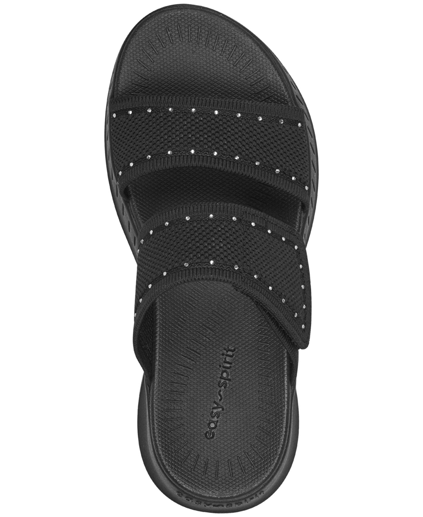 Женские сандалии Easy Spirit Daleyza Embellished Double Band Slip-On, цвет: Чёрный — фото 4