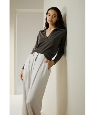 Women's Cashmere Polo Shirt