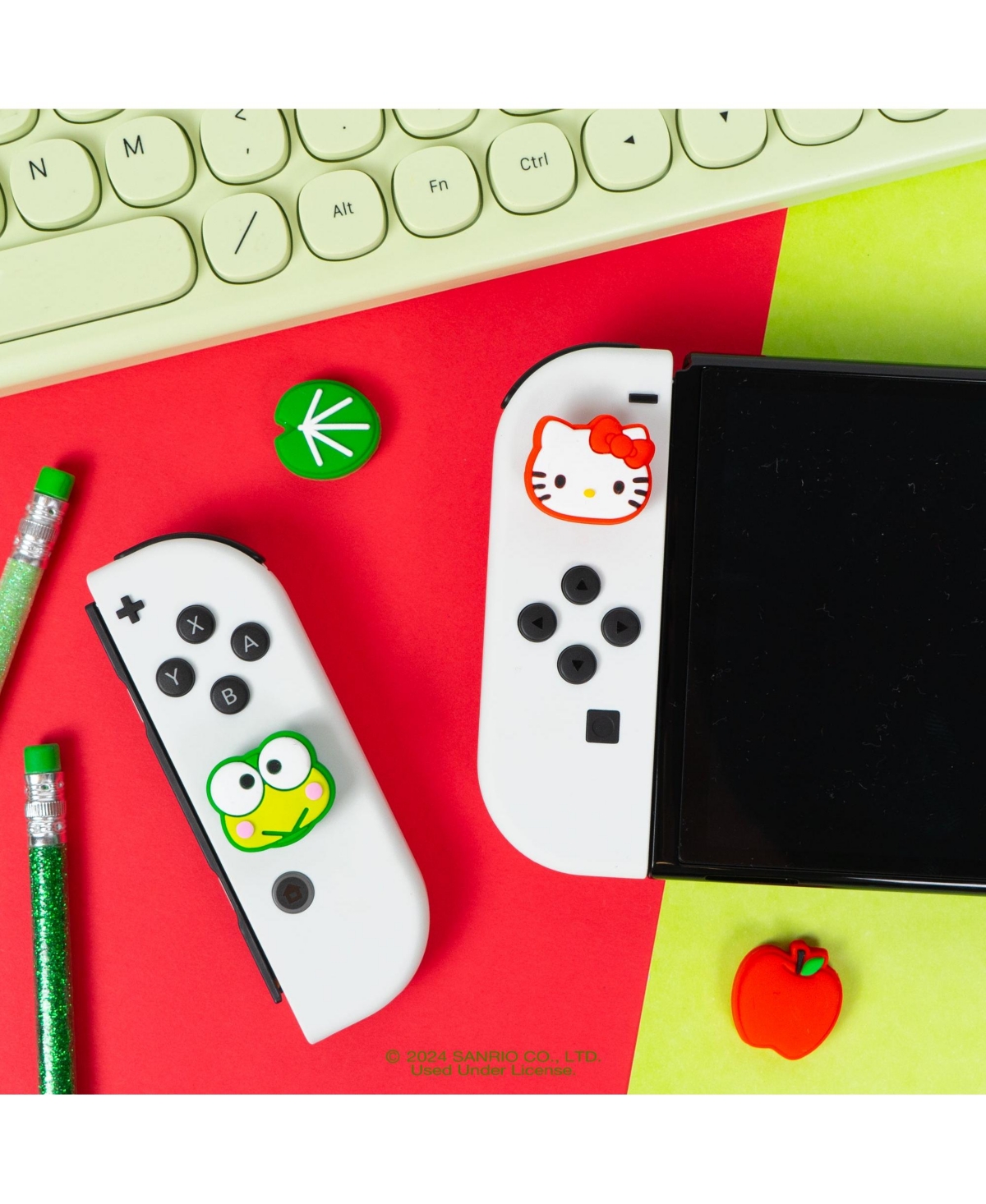 Hamee Hello Kitty and Friends Thumb Grips Compatible with Nintendo Switch Oled/Switch Lite, Character Joystick Grip Cover Caps