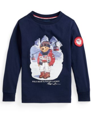 Boys' 2-7 Team USA Polo Bear Graphic Print T-Shirt