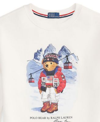 Boys 8-20 Team USA Polo Bear Graphic Print Long-Sleeve Sweatshirt