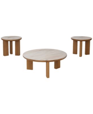 Layla 3-Pc. Marble Coffee and 2 End Table Set