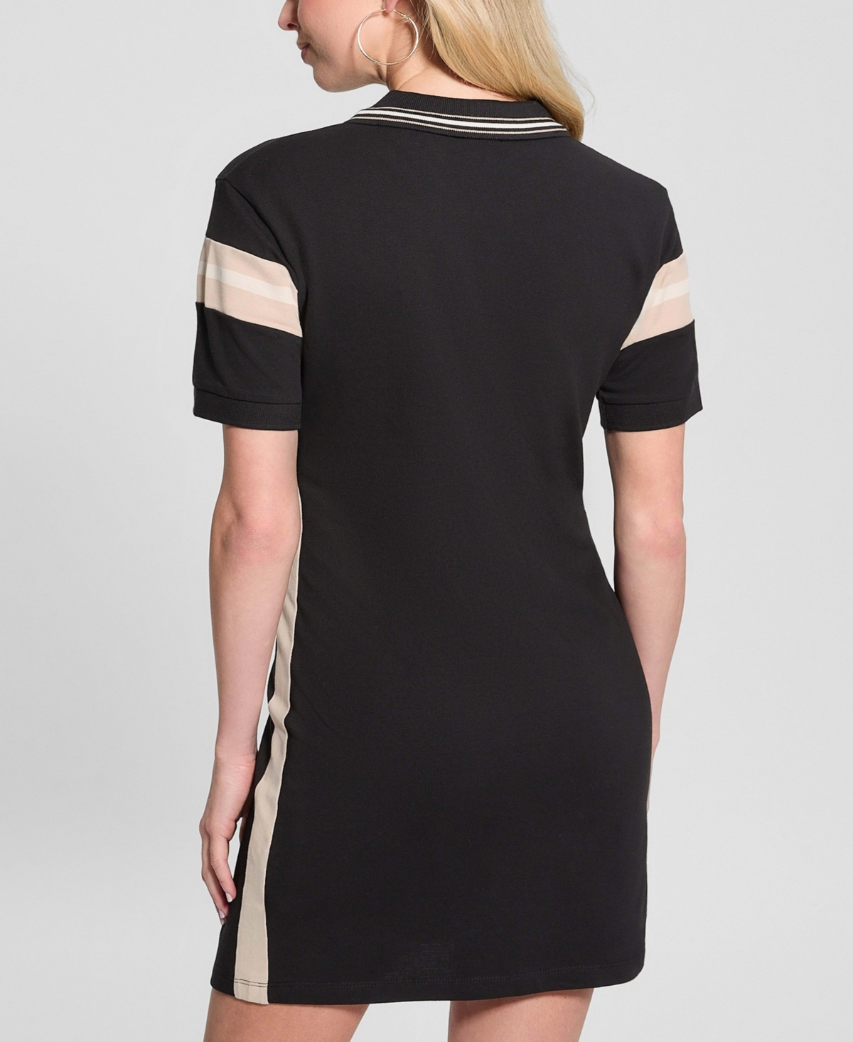 Guess Women's Suzanne Chevron-Striped Polo Dress