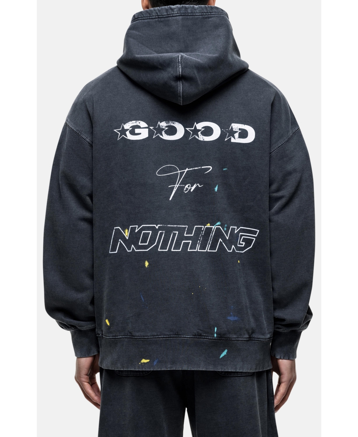 Good For Nothing Women's Nevada Black Paint Relaxed Hoodie