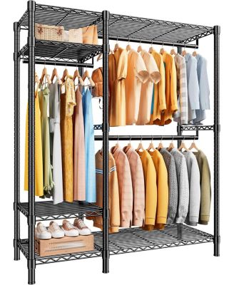 Clothes Rack Heavy Duty Loads 780LBS Clothing Racks for Hanging Clothes Adjustable Metal Portable Closet
