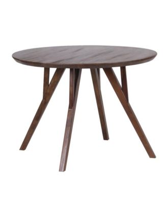 Portola Solid Acacia Wood Dining Table, Brown