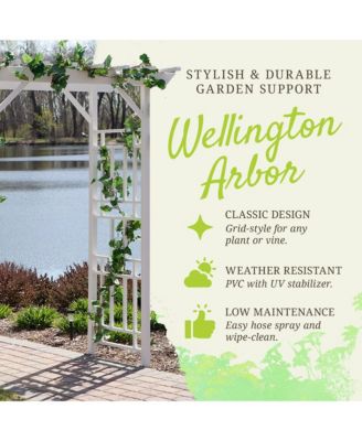 Dura-Trel Wellington Arbor 72" x 85" Outdoor Garden Arch Lattice Trellis