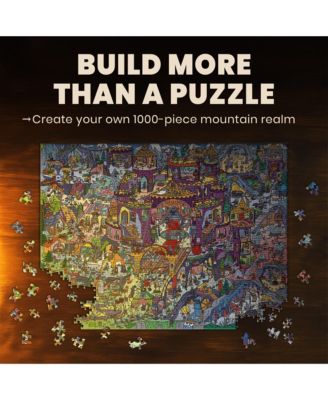1000 Piece Puzzle for Adults with 223 Hidden Secrets & Audio Story – Blush Lotus Kingdom