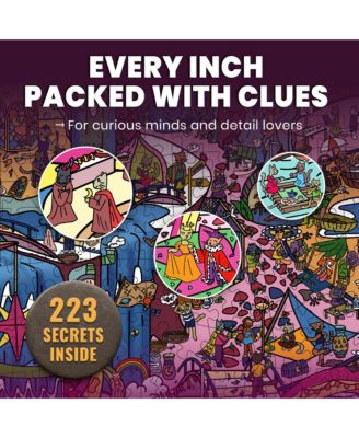 1000 Piece Puzzle for Adults with 223 Hidden Secrets & Audio Story – Blush Lotus Kingdom