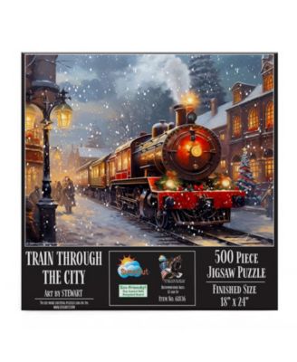 Train Through the City 500 piece Jigsaw Puzzle for Adults