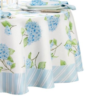 Nantucket Hydrangea Garden Round Tablecloth, 70" Round
