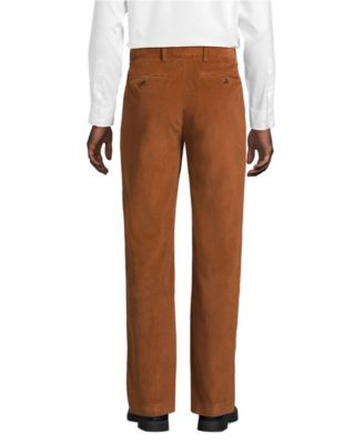 Men's Corduroy Comfort Waist Classic Fit Plain Front Pant