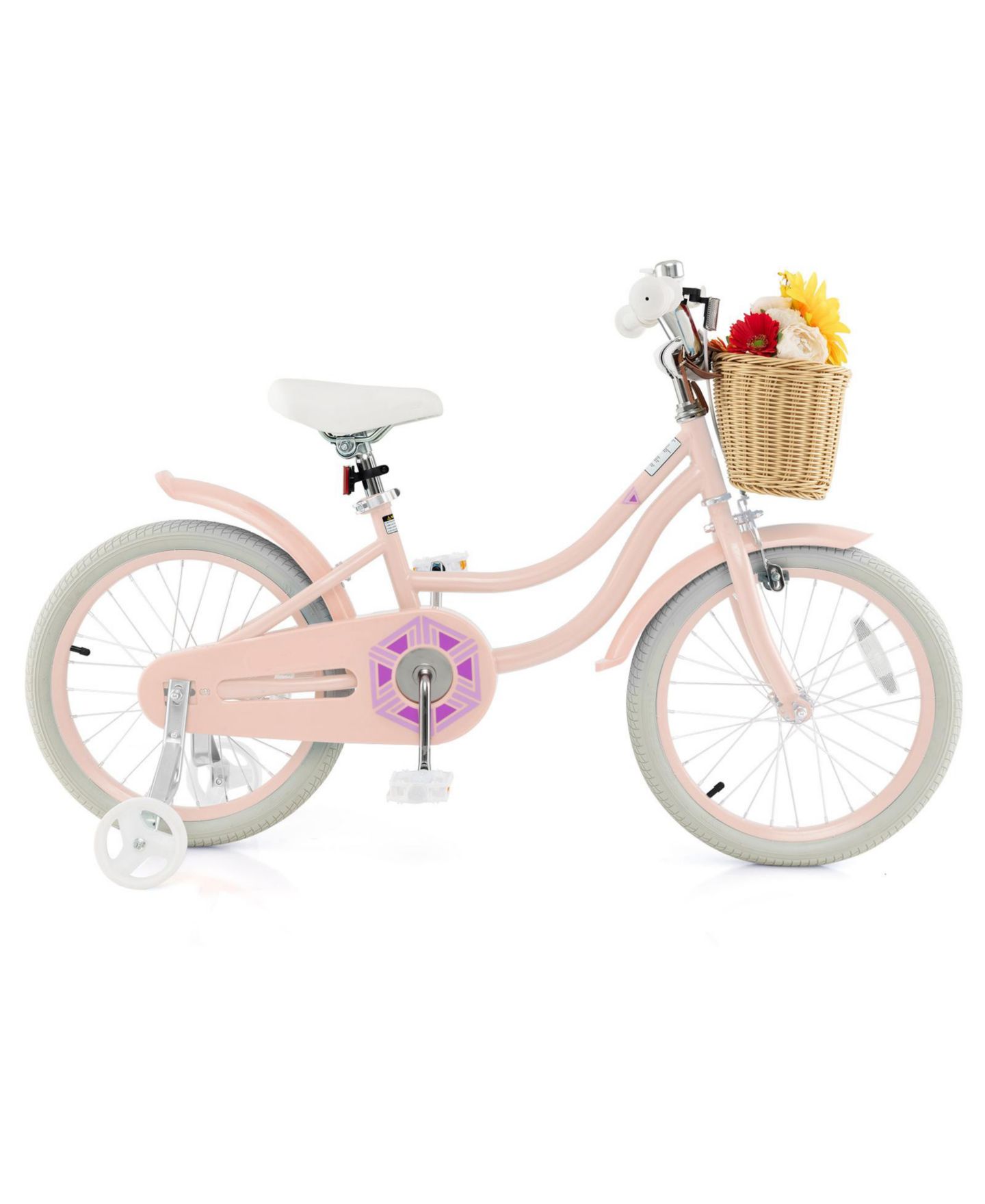 Детская игрушка SUGIFT 18-Inch Kids Bike with Adjustable Seat and Training Wheels, Ages 5-10, цвет: Розовый — фото 2