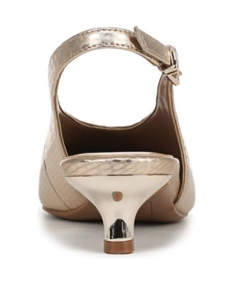 Women's Nicolette Pointed Toe Kitten Heel Slingback Pumps