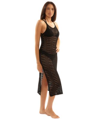 Women's Crochet Scoop Neck Cover-Up Dress