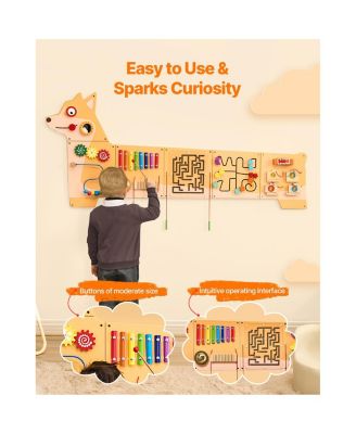 Puppy Activity Wall Busy Board Panels, 12 Activities, Montessori Sensory Wall Toy for Kids 3-12 Years