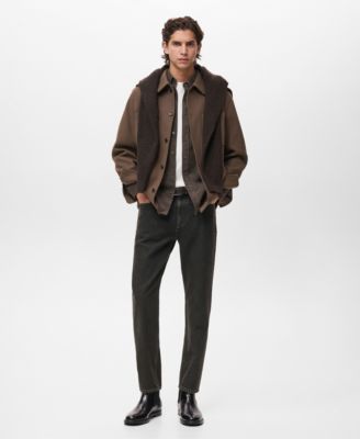 Men's Pockets Wool Overshirt