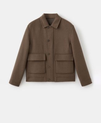 Men's Pockets Handmade Wool Jacket