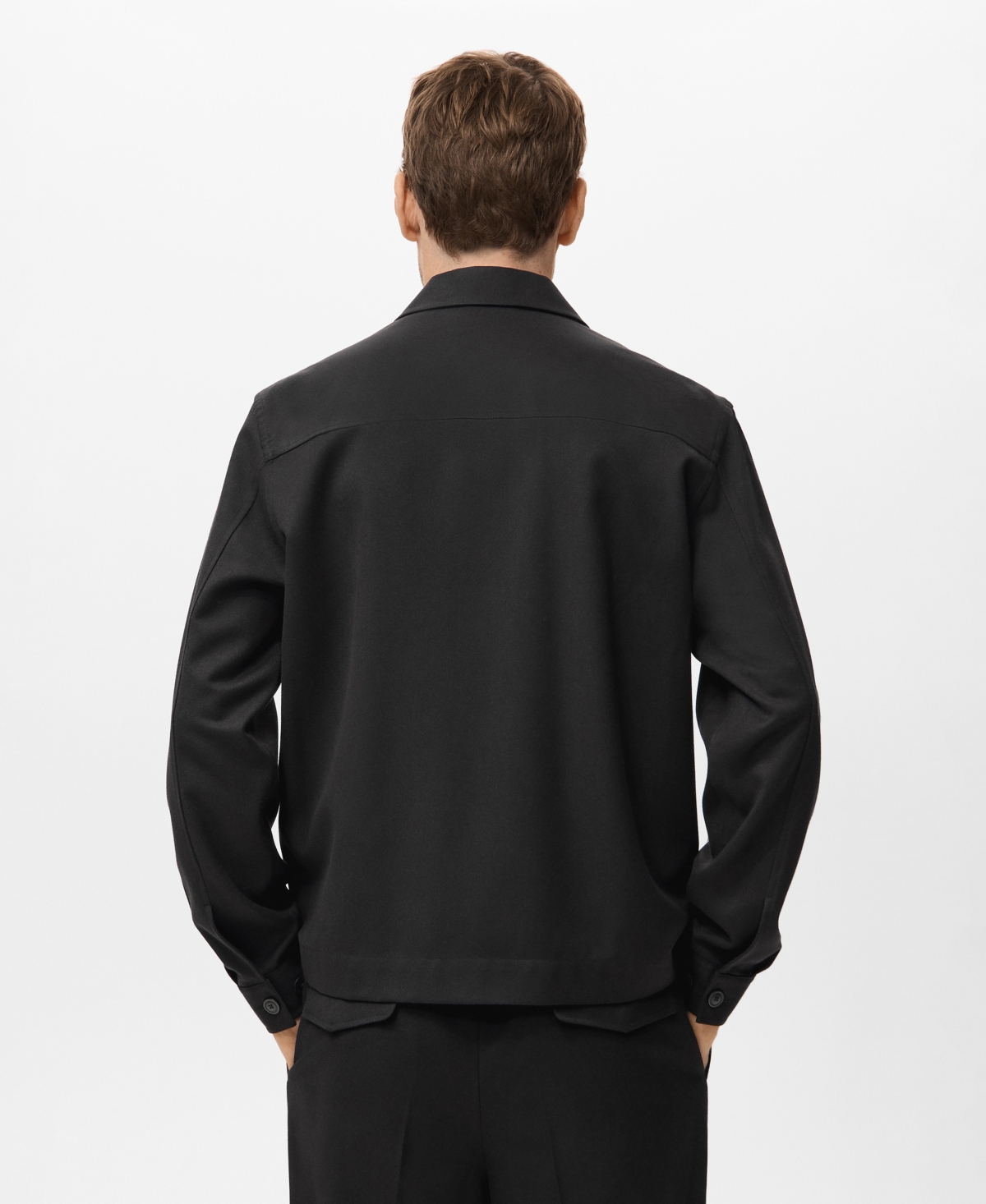 Mango Men's Pockets Flannel Overshirt