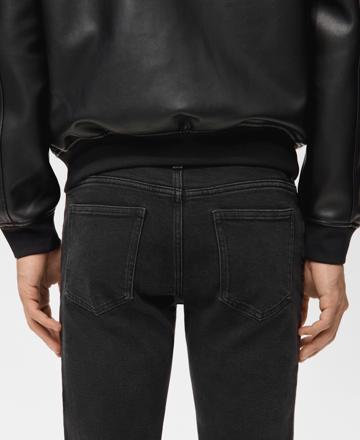 Mango Men's Slim Fit Black Jan Jeans