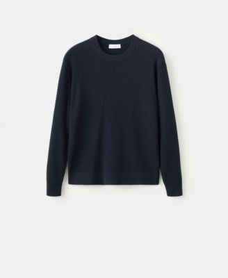 Men's Fine Rib-Knit Cotton Sweater