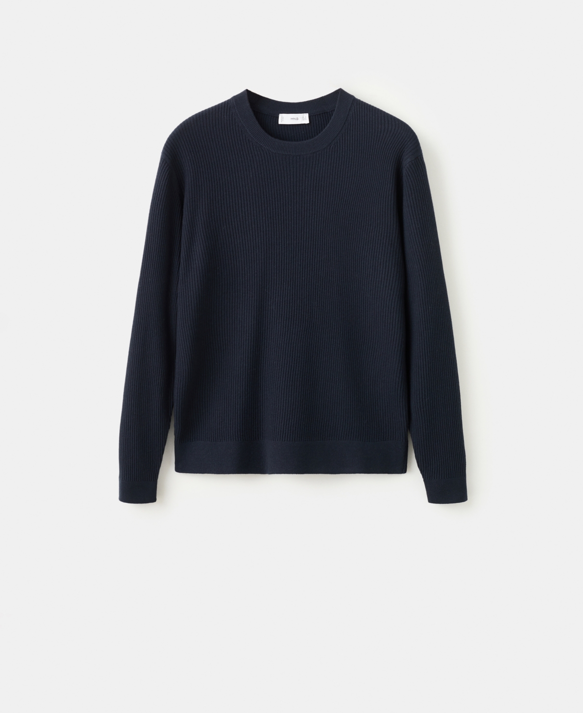 Mango Men's Fine Rib-Knit Cotton Sweater