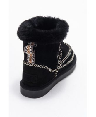 Forever & Always Women's Shoes Jorel Leather Fur Lined Ankle Boot.