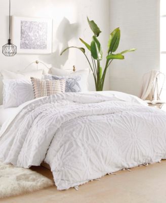 Chenille Medallion 3-Pc. Duvet Cover Set, Full/Queen