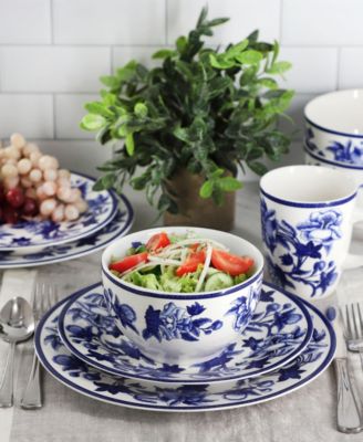 Blue Orchid 16-Pc. Dinnerware Set, Service For 4