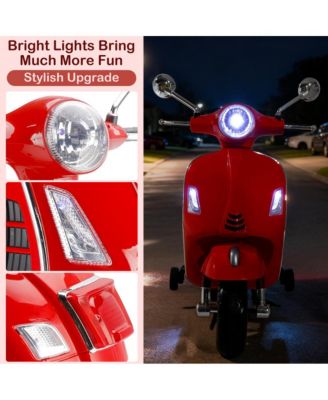 6V 2 MPH Kids Ride-On Motorcycle with Training Wheels, Foot Pedal Drive & MP3 Player