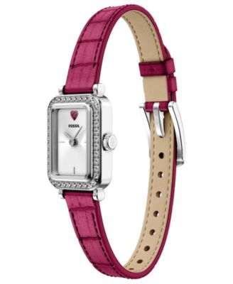 Women's Raquel Two-Hand Pink Leather Watch, 18mm