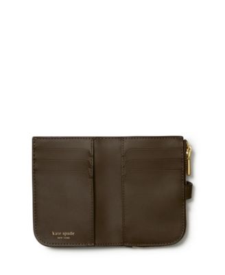 Deco Pebbled Leather Compact Wallet
