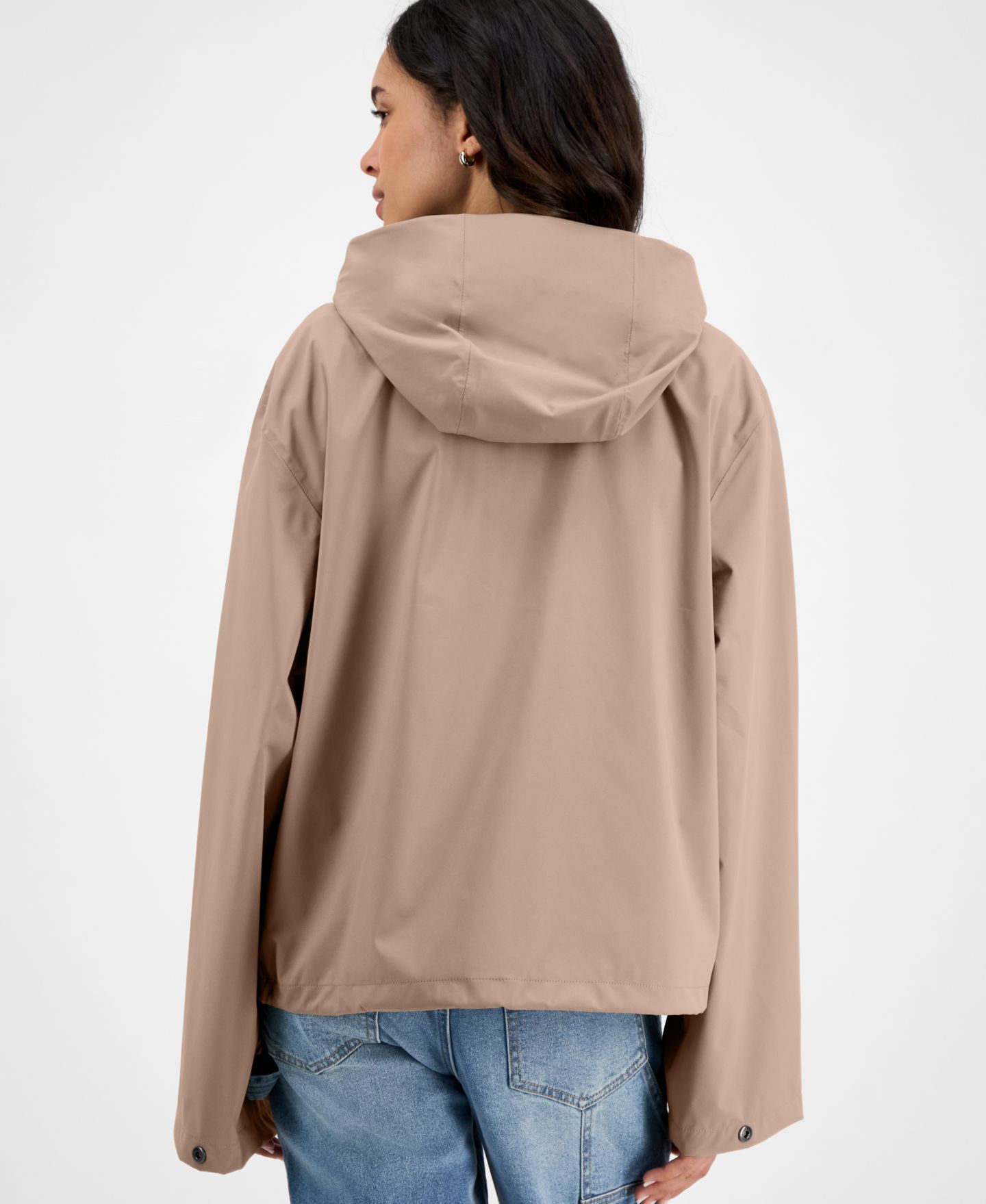 Женская куртка Rains Zip-Front Hooded Drawstring, цвет: Бежевый — фото 4