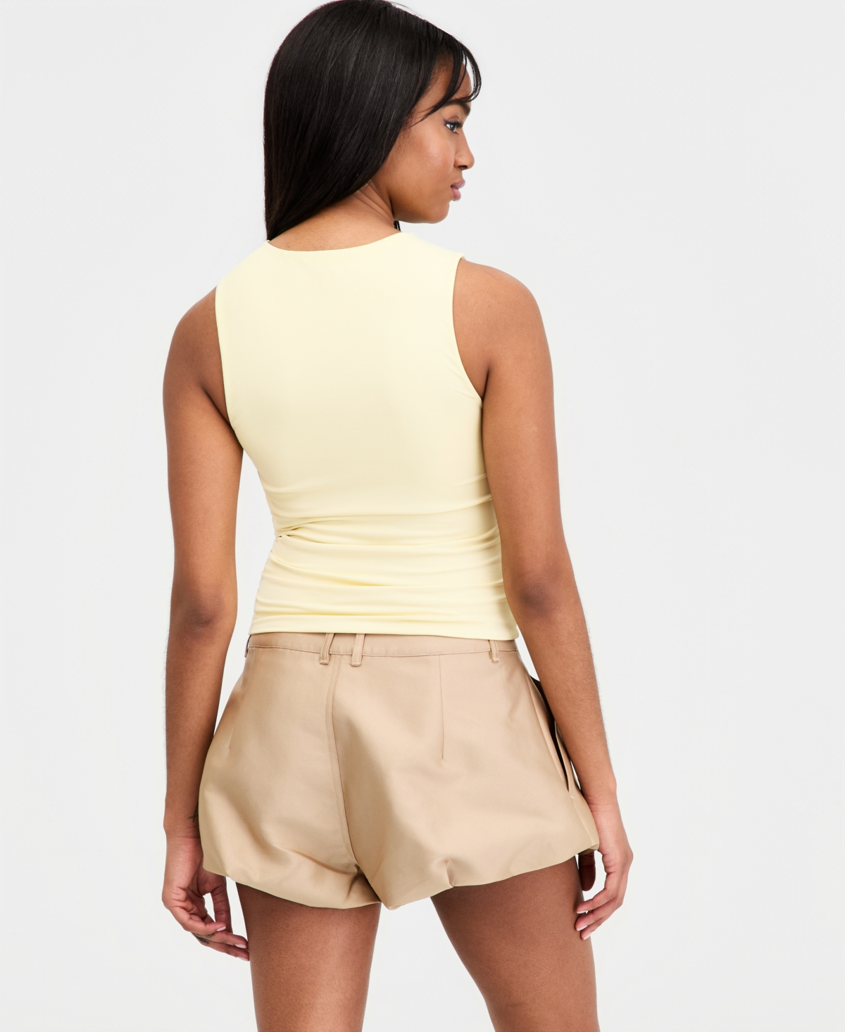 Bar Iii Women's Sleeveless Ruched Top, Macy's Exclusive