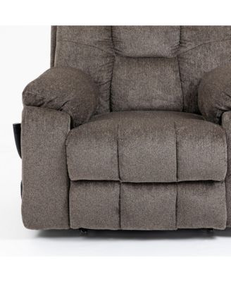 Electric Lift Recliner Chair with Heating and Massage, Power Lift Sofa Chair with 2 Cup Holders, Storage Pocket, 2 remote controls