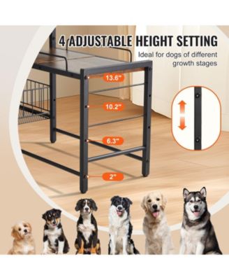 Elevated Pet Feeding Station with Storage & Organizer