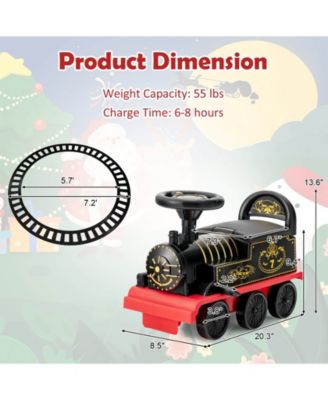 6V Electric Kids Ride On Car Toy Train with 16 Pieces Tracks