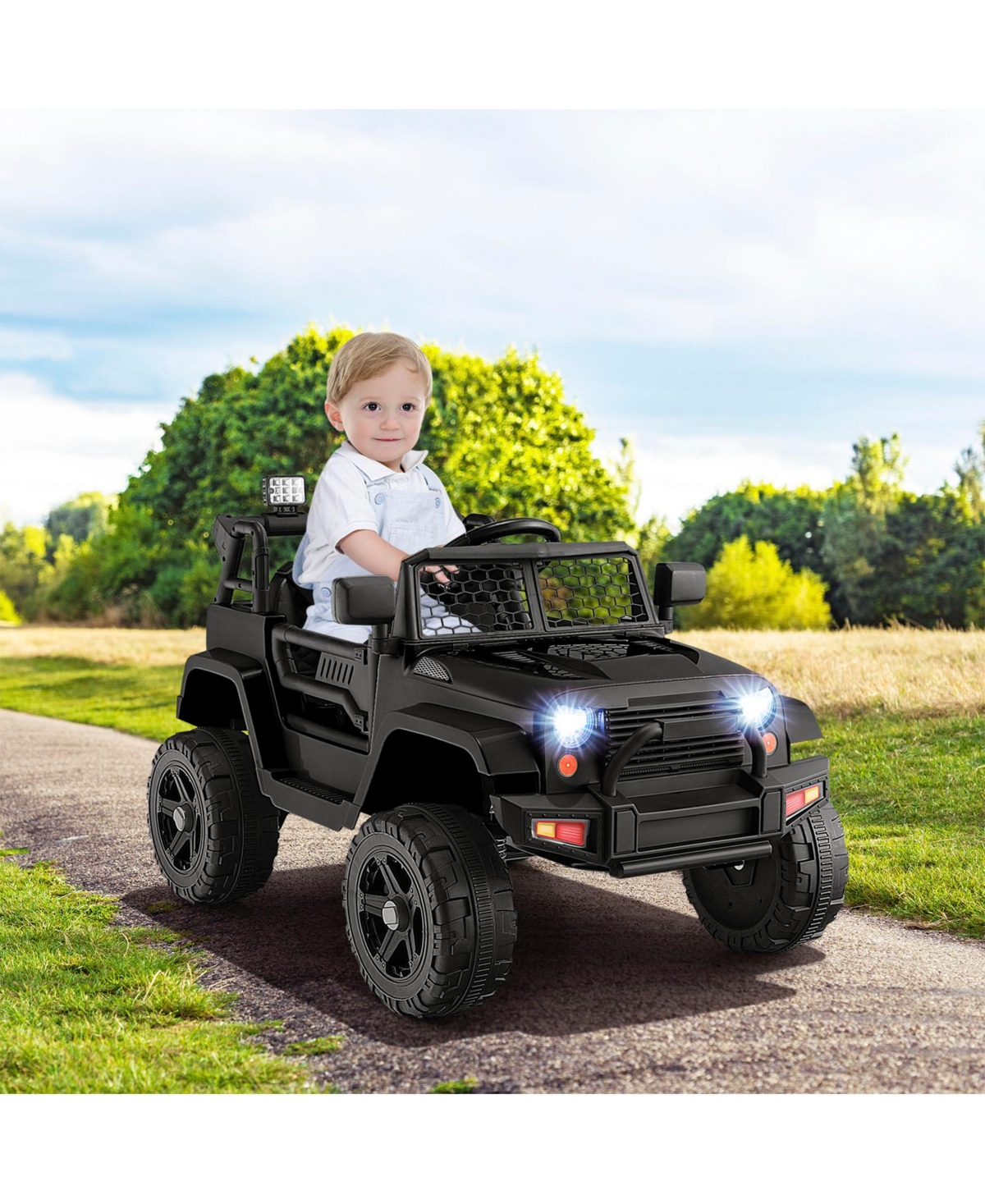 Sugift 12V Kids Ride On Truck with Remote Control and Headlights