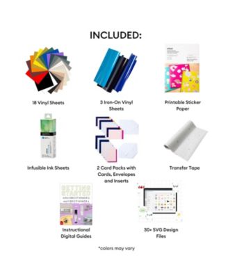 Deluxe All-in-One Materials & Accessories Bundle for Cricut Explore Air & Maker
