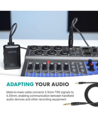 WGA-1 6.35mm Guitar Cord to 3.5mm Extension TRS Male to Male Audio Cable