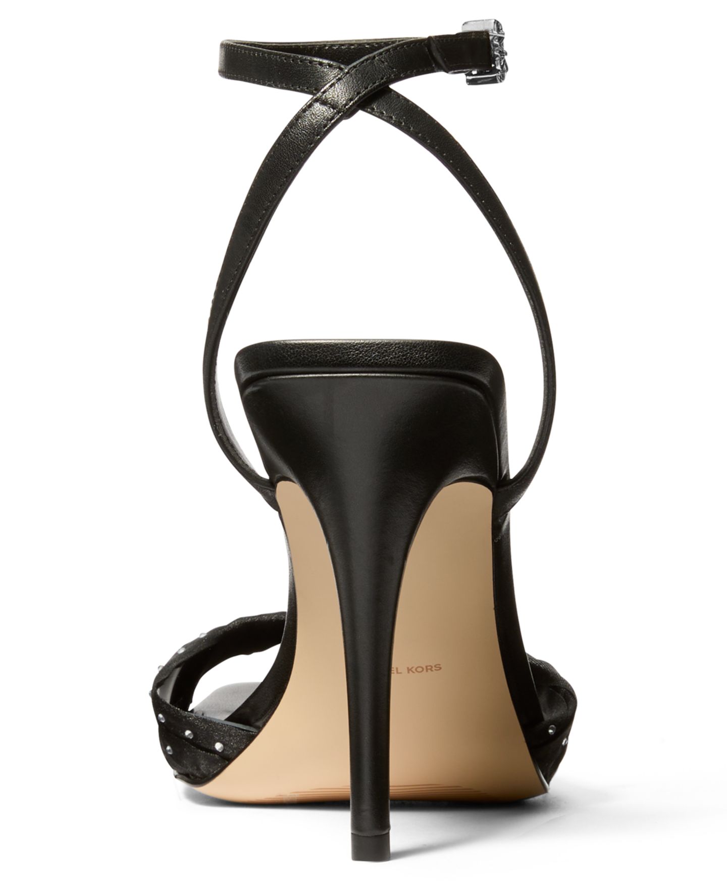 Женские сандалии Michael Kors Kiana Ankle Strap Dress Sandals, цвет: Чёрный / Прозрачный — фото 3