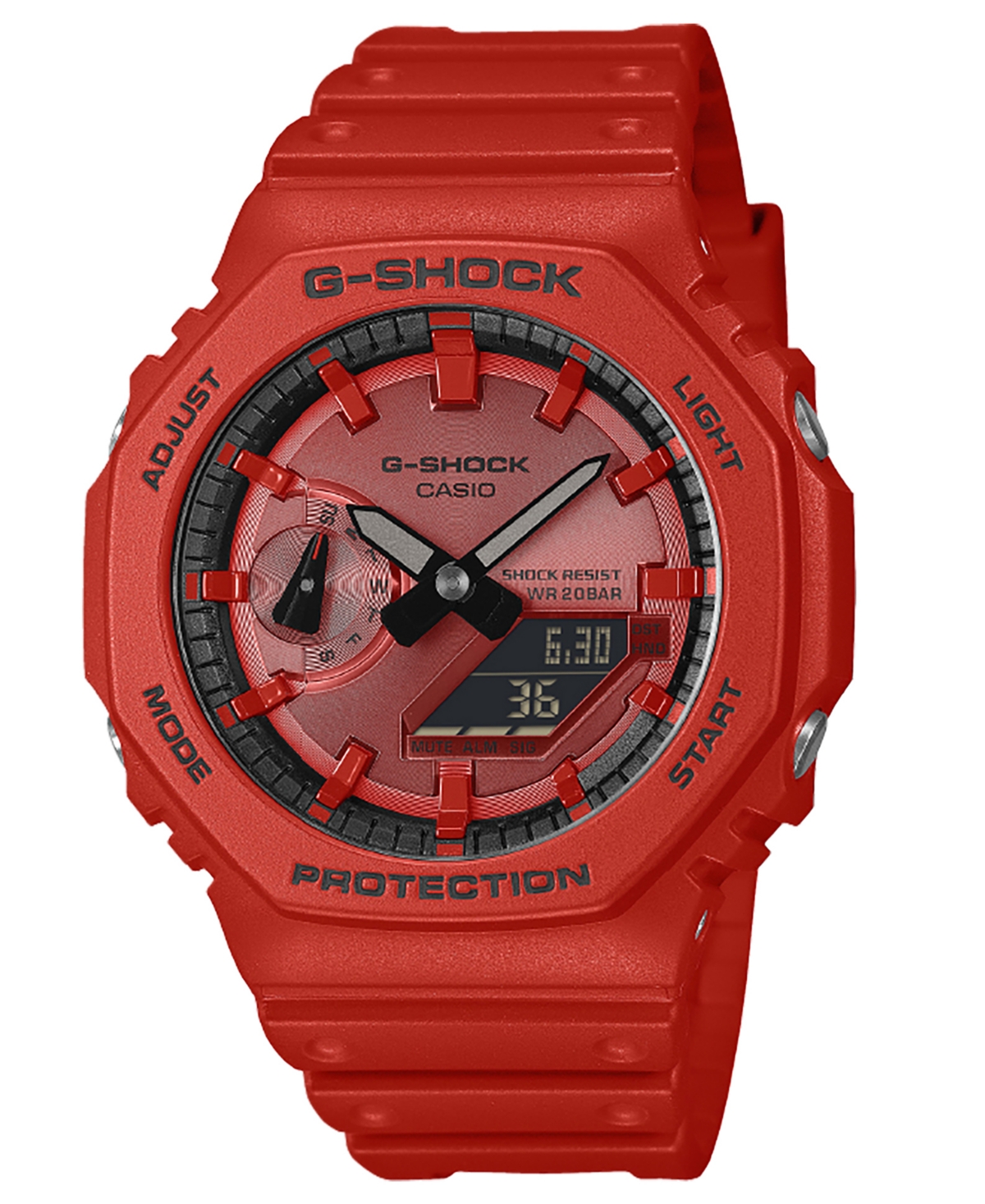 G-Shock Men's Japanese Quartz Red Resin Watch 45.4mm