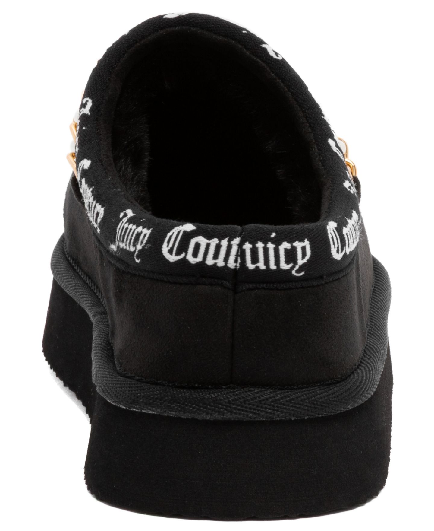 Женские тапочки Juicy Couture Orlagh Charm Round Toe Platform Slippers, цвет: Чёрный — фото 3